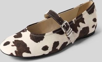 Tamaris Tamaris Ballerina mit Animal Print Modell COW MARY JANE in Weiss, Gr&ouml;&szlig;e 38