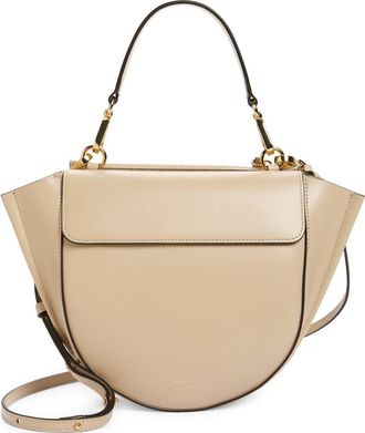 Wandler Small Hortensia Leather Top Handle Bag in Linen 1350 at Nordstrom