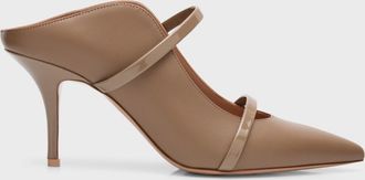 Malone Souliers Maureen Leather Dual-Band Mule Pumps