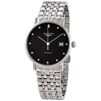 Longines Elegant Automatic Black Dial Mens Watch L4.810.4.57.6