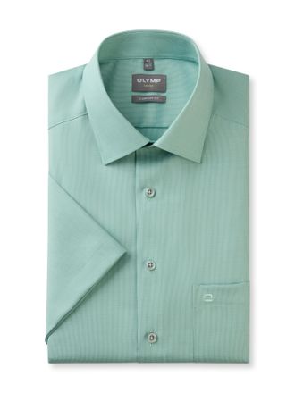 Olymp Kurzarmhemd OLYMP Luxor comfort fit, Herren, Gr. 41, N-Gr, gr&uuml;n, Web, Obermaterial: 100% Baumwolle, comfort fit, Hemden Kurzarmhemd