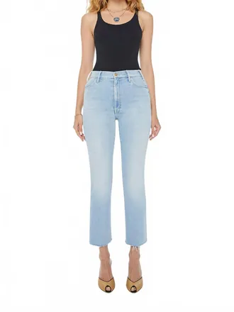 Mother Hustler Ankle Fray Jeans In Lost Art