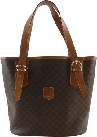Celine Brown Pvc Tote Bag (Pre-Owned)