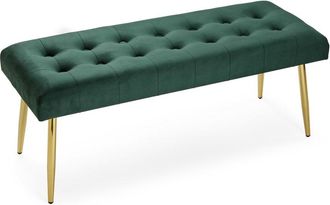 VERSA Banco pie de cama en poliester verde