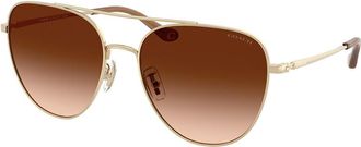 Coach HC7182 CBZ89 900574 Womens Sunglasses Gold Size 56
