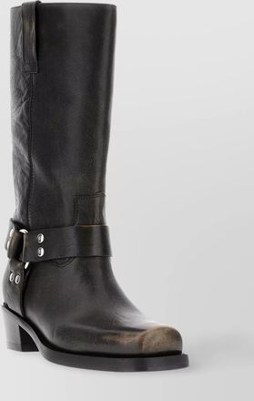 PARIS TEXAS leather square-toe ankle boots