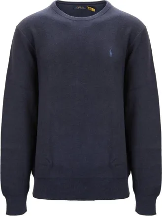 Ralph Lauren Truien & Vesten, Heren, Blauw, XL, Katoen, Trui met ronde hals