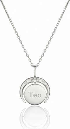 Lily & Roo Silver Star Spinning Disc Necklace