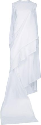 Jacquemus White Ruffled Asymmetric Dress