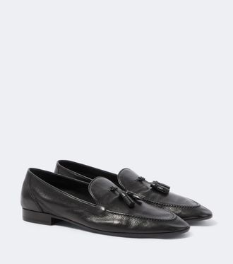 The Row Caden leather loafers