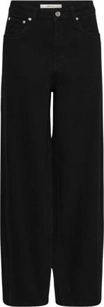 Gestuz Zolina High Waist Wide Leg Jeans - Dames - Loose Fit Jeans - Zwart - W24 - Denim - Jeans