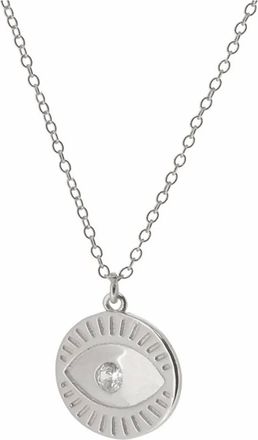 Debbie Katz Womens Evil Eye Necklace In Silver