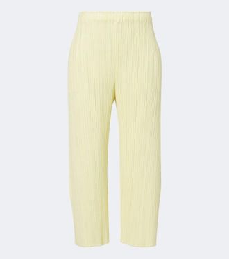 Pleats Please Issey Miyake Monthly Colors: July pleated wide-leg pants