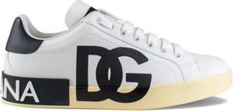 Dolce & Gabbana Portofino Low-top Sneakers - Heren - Sneakers - Wit - 40 1/2 EU - Leer - Schoenen