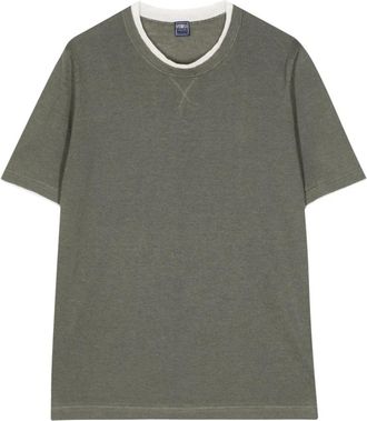 Fedeli Green Knitted Crew Neck Top