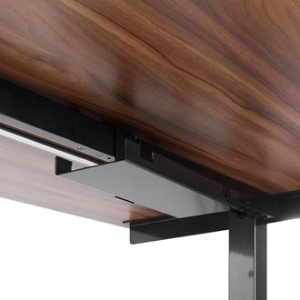 Beliani Beliani - Bandeja Porta Cables De Metal Negro Para Escritorio Regulable Manual Destin Tracie