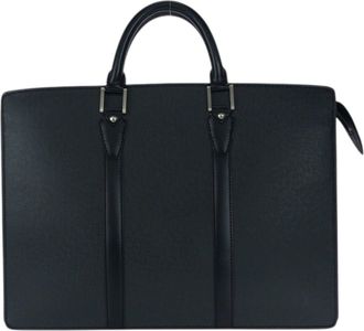 Louis Vuitton Ardoise Black Taiga Leather Briefcase (Pre-Owned)