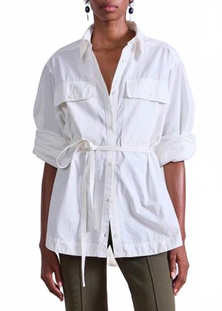 Apiece Apart Flowe Oversized Shirt In Cream
