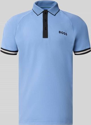 HUGO BOSS Regular Fit Poloshirts mit Kontrastdetails in Ocean, Gr&ouml;&szlig;e XXXL