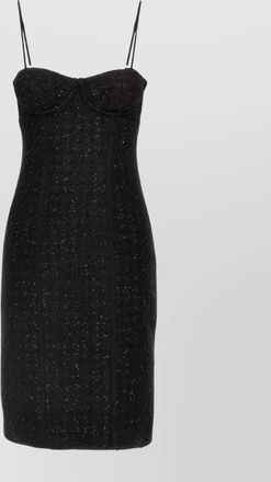 Rotate sequin midi dress textured fabric