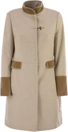 Fay Enkelrijige Jas - Dames - Mantel - Beige - M - Wol - Jassen