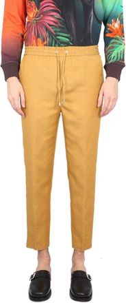 Etro Yellow Solid Drawstring Pants