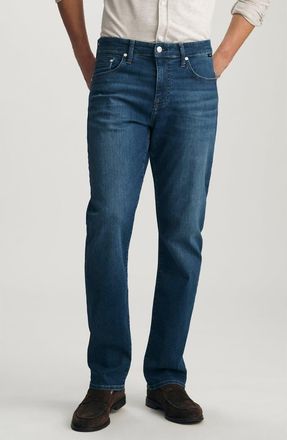 Mavi Matt Relaxed Straight Fit Jeans in Dark Brushed Organic at Nordstrom, Size 30 X 32