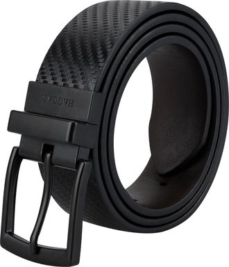 Haggar Mens Two-in-one Reversible Stretch Golf Belt, Black/Brown, Medium (34-36)