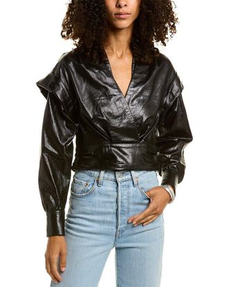 Iro Iro Tilka Leather Top