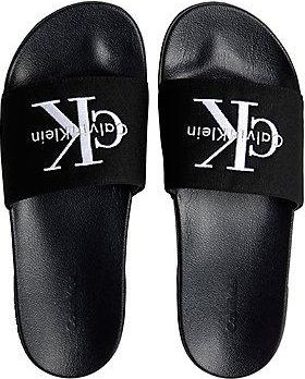 Calvin Klein Chanclas Contorneadas De Lona Con Logo