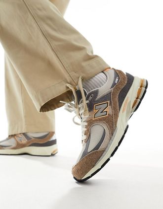 New Balance 2002 - Sneakers marroni e arancioni-Marrone