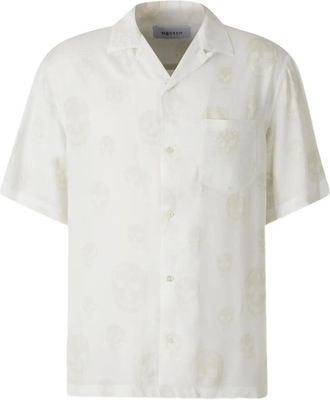 Alexander McQueen Camicia con stampa teschio - Bianco