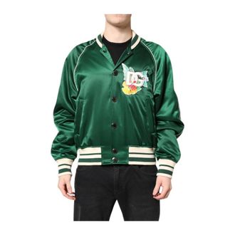 Dolce & Gabbana Heren, Jassen, Groen, Maat: S Poliester