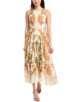 Marchesa Ramie Sleeveless Maxi Dress