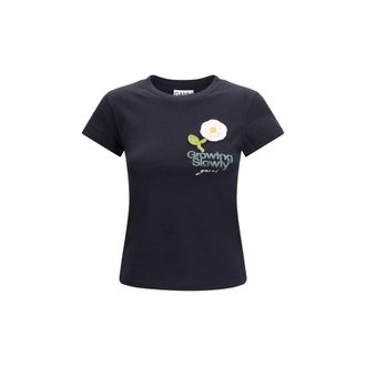 Ganni Zwarte Katoenen T-Shirt