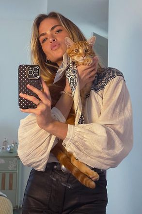 Pilcro Puff-Sleeve Buttondown Blouse