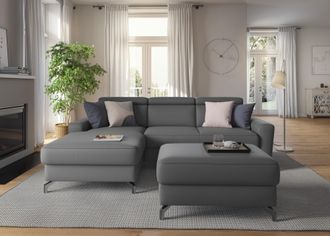 Sit&more Ecksofa »Scarlett L-Form« inklusive Kopfteilverstellung, wahlweise mit Bettfunktion, Bettkasten
