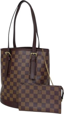 Louis Vuitton Brown Damier Canvas Damier Canvas Handbag Shoulder Bag Tote Bag (Pre-Owned)