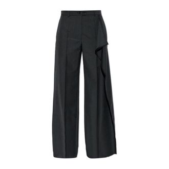 Jil Sander Pantalones de vestir de lana Fil-&agrave;-Fil - Trousers - Mujer - Gris - L