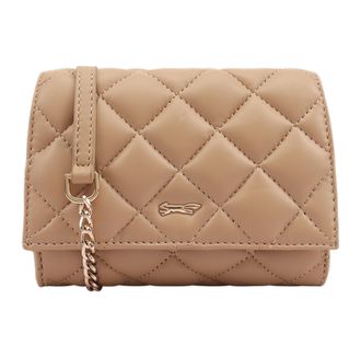 Paul Costelloe Womens Deshka Leather Cross Body Bag - Beige - One Size