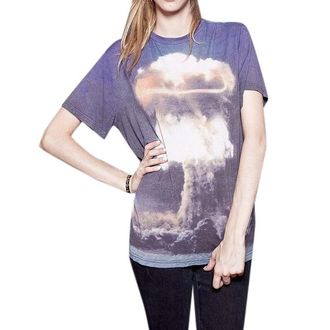 Christopher Kane Blue Atomic Bomb-Print T-shirt Size M