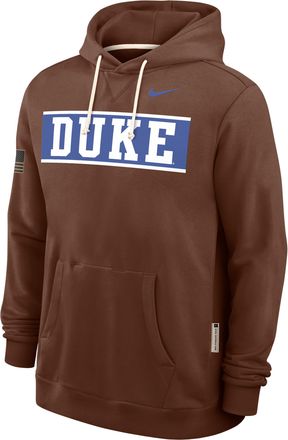 Nike Duke 2026 Military Appreciation Standard Issue Nike Mens Dri-FIT College Pullover Hoodie in Brown | 03AZ2GYDU-4EB