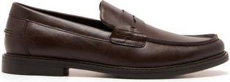 Uncut HUTCH moc toe stitching Penny Loafer in Cafe Pu at Nordstrom, Size 10