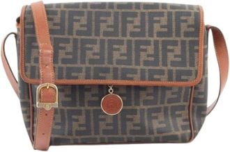 Fendi Pre-owned Cross Body Bags, female, Brown, Size: ONE SIZE Pre-owned Zucca Shoulder Bag