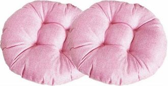 OEM Coj&iacute;n Grueso Redondo Para Silla, Color Liso, Juego De 2 C&oacute;modos Cojines De Lino Para Sillas Tatami, Transpirables, Para Interiores, Exteriores, Jard&iacute;n