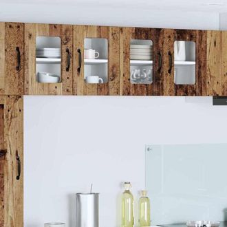 vidaXL vidaXL Mobile da cucina 2 pcs Legno vecchio 60 x 31 x 40 cm