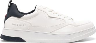 Bugatti contrast-heel panelled sneakers - men - Fabric/Rubber/Polyurethane - 41 - White