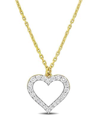 Rina Limor 10K 0.22 Ct. Tw. Diamond Heart Necklace