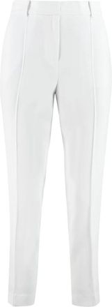 Michael Kors Crepe Broek - Dames - Slim Fit Broeken - Wit - 3XS - Leer - Broeken
