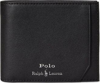 Polo Ralph Lauren Portafoglio bi-fold in pelle - Nero